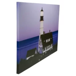 Northlight LED Lighted Dusk Lighthouse Seaside Scene Canvas Wall Art 15.75" X 23.75" -Northlight Store GUEST 215a8f18 ba35 4d9d acdd e8418d94e85c