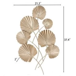 LuxenHome Gold Palm Leaf Metal Ornamental Wall Decor Wall Art 16 LuxenHome Gold Palm Leaf Metal Ornamental Wall Decor Wall Art -Northlight Store GUEST 2182b840 849a 43a5 8ed2 72414807d801