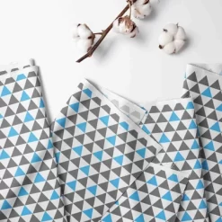 Bacati - Triangles Aqua/Navy/Grey Boys Cotton Window Valance 10 Bacati - Triangles Aqua/Navy/Grey Boys Cotton Window Valance -Northlight Store GUEST 21993175 7bc3 4e82 b32c 33257ba603f3