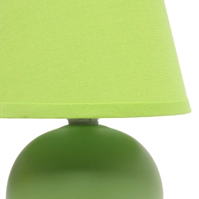 8.66" 2pk Petite Ceramic Orb Base Bedside Table Lamps With Matching Tapered Drum Shade Green - Creekwood Home 7 8.66" 2pk Petite Ceramic Orb Base Bedside Table Lamps With Matching Tapered Drum Shade Green - Creekwood Home - Image 7