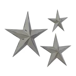 Set Of 3 Metal Stars Indoor Outdoor Wall Decors - Olivia & May