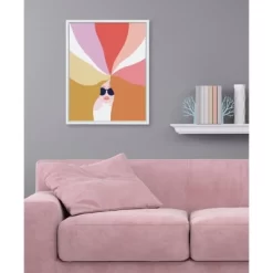 18" X 24" Sylvie Rainbow Girl Framed Canvas Wall Art By Dominique Vari White - Kate And Laurel -Northlight Store GUEST 2500fa40 457c 4a32 8810 33a2f736a411