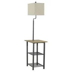 3-way Shianne Metal Tray Lamp Black - Signature Design By Ashley