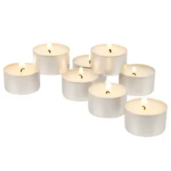 8hr Long Burning Tea Light Unscented Candles White - Stonebriar Collection -Northlight Store GUEST 279d4284 9ab0 4b43 835f 6fc5bf843ade