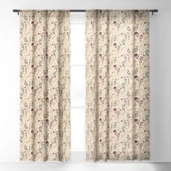 Avenie Cottage Garden IV Single Panel Sheer Window Curtain - Society6