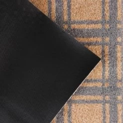 2'x3' ColorStar Prairie Grid Door Mat Khaki - Bungalow Flooring -Northlight Store GUEST 2810113e 84c9 4126 a44b 0c2c79a3cf02