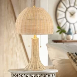 22" LED Joanie Rustic Iron Table Lamp Natural/Brass (Includes LED Light Bulb) - JONATHAN Y -Northlight Store GUEST 2812e752 800c 4f8a af5e 89a244ccf4ba
