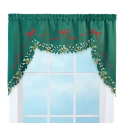 Collections Etc Holly Border Curtain Swag Holiday Valance 6 Collections Etc Holly Border Curtain Swag Holiday Valance -Northlight Store GUEST 28b73326 3434 48d7 af59 2c48b6709f67