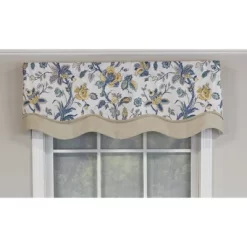 Gianna Glory 3in Rod Pocket Layered Window Valance 50in X 16in By RLF Home -Northlight Store GUEST 28bf7e1d 0a42 4d12 93fe 2a33b038bca7