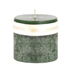 Northlight 3.25" Holly Green Traditional Cylindrical Pillar Candle