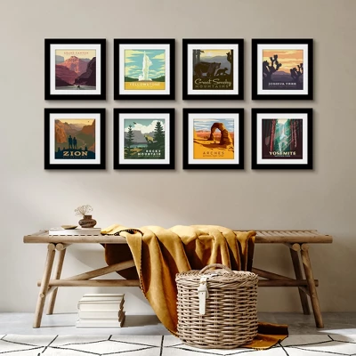 Retro National Parks - 8 Piece Gallery Art Print Set By Anderson Design Group 2 Retro National Parks - 8 Piece Gallery Art Print Set By Anderson Design Group - Image 2