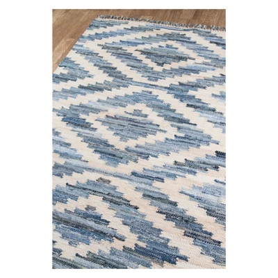 2'3"x8' Runner Geometric Woven Blue - Novogratz By Momeni 1 2'3"x8' Runner Geometric Woven Blue - Novogratz By Momeni