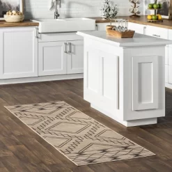 NuLOOM Elin Moroccan Border Easy-Jute Machine Washable Area Rug