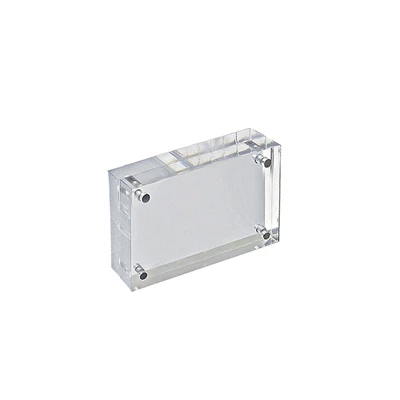 Azar Displays Clear Acrylic Magnetic Photo Frame Block 4.5" X 3" Vertical/Horizontal 2 Azar Displays Clear Acrylic Magnetic Photo Frame Block 4.5" X 3" Vertical/Horizontal - Image 2
