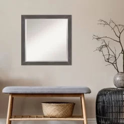 23" X 23" Beveled Woodridge Rustic Gray Wood Wall Mirror - Amanti Art -Northlight Store GUEST 2b0e7854 5ea2 40cb a279 d81ddc35459c