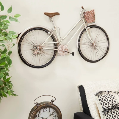 Metal Bike Wall Decor With Seat, Basket And Handles - Olivia & May 14 Metal Bike Wall Decor With Seat, Basket And Handles - Olivia & May - Image 14