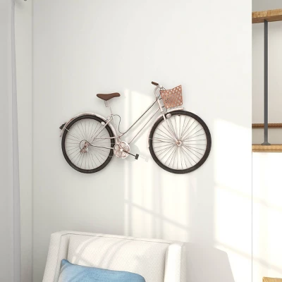 Metal Bike Wall Decor With Seat, Basket And Handles - Olivia & May 9 Metal Bike Wall Decor With Seat, Basket And Handles - Olivia & May - Image 9