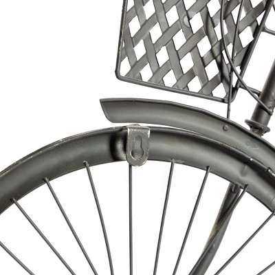 Metal Bike Wall Decor With Seat, Basket And Handles - Olivia & May 11 Metal Bike Wall Decor With Seat, Basket And Handles - Olivia & May - Image 11