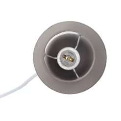 8.66" Petite Ceramic Orb Base Bedside Table Desk Lamp With Matching Tapered Drum Fabric Shade Gray - Creekwood Home -Northlight Store GUEST 2d136125 50c7 46c3 8823 d8fda70c40fe