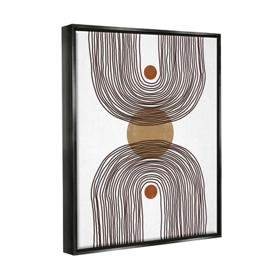 Stupell Industries Asymmetrical Rainbow Reflection Abstract Round Shapes Brown White 2 Stupell Industries Asymmetrical Rainbow Reflection Abstract Round Shapes Brown White - Image 2