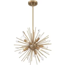 Possini Euro Design Janae Warm Gold Sputnik Chandelier 18" Wide Modern Crystal 9-Light Fixture For Dining Room House Foyer Kitchen Island Entryway -Northlight Store GUEST 2e997609 da2e 4ca8 8a77 308c79588cd7