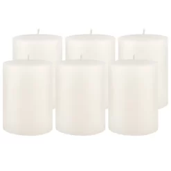 6pk Unscented Flat Top Smooth Pillar Candles White - Stonebriar Collection -Northlight Store GUEST 2e9e4044 5d4c 4869 908c 38377eae8435