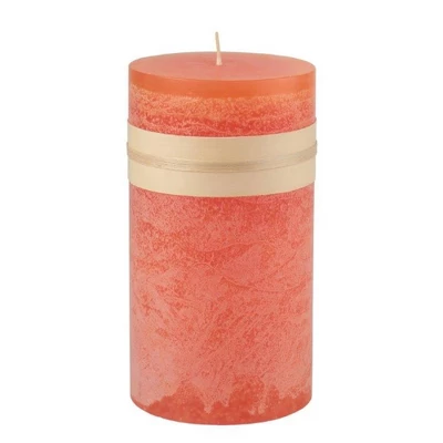 Northlight 6" Tangerine Orange Traditional Cylindrical Pillar Candle 1 Northlight 6" Tangerine Orange Traditional Cylindrical Pillar Candle
