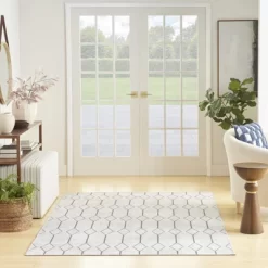 Nicole Curtis Machine Washable Series 1 Modern Trellis Indoor Rug -Northlight Store GUEST 2ebb3684 13ef 4686 a690 4af99d9194f9