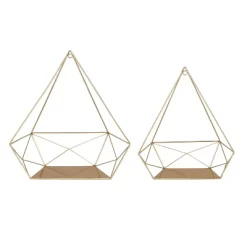 2pc Prouvé Diamond Shaped Shelf Set Gold - Kate & Laurel All Things Decor -Northlight Store GUEST 3451b0e3 3f78 4f90 a230 c1dd9ad8f41d