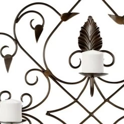 Ivy And Leaf Scroll Votive Wall Décor - Rustic Brown - Safavieh -Northlight Store GUEST 3509cfa3 e77b 42d1 9da3 39e06468bd63
