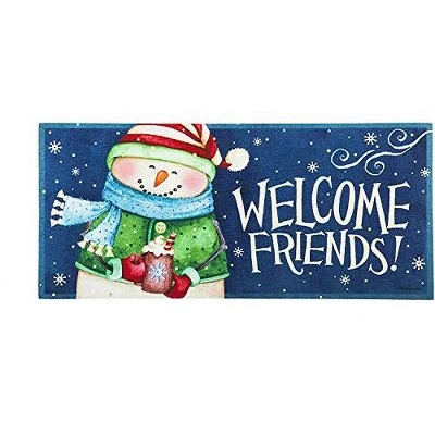 Evergreen Indoor Outdoor Doormat Bundle Set Of 5 - Frame And 4 Welcome Seasonal Inserts Floral Red Truck Snowman 2 Evergreen Indoor Outdoor Doormat Bundle Set Of 5 - Frame And 4 Welcome Seasonal Inserts Floral Red Truck Snowman - Image 2