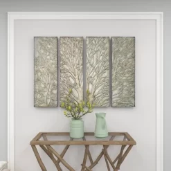 Metal Tree Wall Decor With Embossed Design Set Of 4 Brown - Olivia & May -Northlight Store GUEST 3954581f ee05 45fc aad7 8a28c3169d64