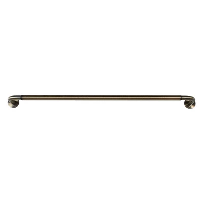 Adjustable Privacy Wraparound Rod Set 7/8" Diameter Antique Brass By Versailles 2 Adjustable Privacy Wraparound Rod Set 7/8" Diameter Antique Brass By Versailles - Image 2