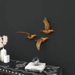 Resin Bird Metallic 3D Sculpted Wall Decor Set Of 3 Gold - Olivia & May -Northlight Store GUEST 3a0af88e fec9 41b7 b3de 5b4487ba1b7a