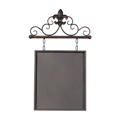 Metal Fleur De Lis Suspended Wall Decor With Scrollwork Hanger Bronze - Olivia & May 6 Metal Fleur De Lis Suspended Wall Decor With Scrollwork Hanger Bronze - Olivia & May - Image 6