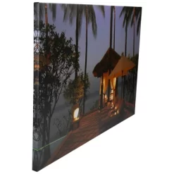 Northlight LED Lighted Tiki Hut Relaxation Scene Canvas Wall Art 23.5" -Northlight Store GUEST 3c6e8503 c113 43fb 9dfa 73d5b5dcc687