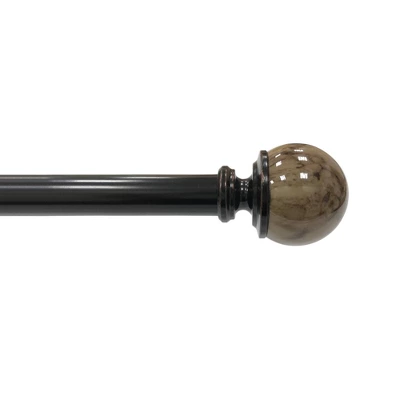 Decorative Drapery Curtain Rod With Marble Ball Finials Oil Rubbed Bronze - Lumi Home Furnishings 5 Decorative Drapery Curtain Rod With Marble Ball Finials Oil Rubbed Bronze - Lumi Home Furnishings - Image 5