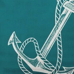 16"x16" Anchored Print Square Throw Pillow Ocean Teal - E By Design