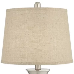 360 Lighting Seymore Modern Table Lamps 26" High Set Of 2 With USB Port Silver LED Touch On Off Burlap Linen Drum Shade For Bedroom Living Room Desk -Northlight Store GUEST 3d1ee930 b4d5 43f1 bf5a 6119a4986584