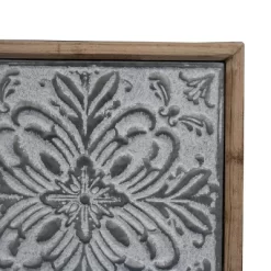 Whitewashed Tin Tile With Wood Frame Wall Decor - Foreside Home & Garden 9 Whitewashed Tin Tile With Wood Frame Wall Decor - Foreside Home & Garden -Northlight Store GUEST 3d7289c7 9f8a 4090 8212 ccbc8a9d2761