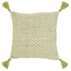 18"x18" Loops Striped Square Throw Pillow With Tassels - Mina Victory -Northlight Store GUEST 3d783be1 a318 421c 8135 5d307464e6f2