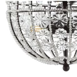 12" LED Metal/Acrylic Crystal Flower Semi Flush Mount Black/Clear - Jonathan Y 5 12" LED Metal/Acrylic Crystal Flower Semi Flush Mount Black/Clear - Jonathan Y -Northlight Store GUEST 3e9304bf 2d7a 45f9 a19e 7052a30bbd5d