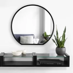 24" X 23" Caskill Flat Circle Decorative Wall Mirror Black - Kate & Laurel All Things Decor 8 24" X 23" Caskill Flat Circle Decorative Wall Mirror Black - Kate & Laurel All Things Decor -Northlight Store GUEST 3fb8b7c8 2485 4385 b62a 4c4af631c0a8