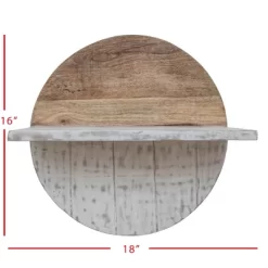 White Wood & Metal Wall Shelf - Foreside Home & Garden -Northlight Store GUEST 402ca476 b7a1 4a25 a24a a975a8849807