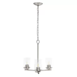 3-Light 15" Classic Contemporary Clear Glass/Metal Hanging Pendant Chandelier - Lalia Home -Northlight Store GUEST 41e42e8f 4c3c 4fee bfa6 c09f5cf449ca