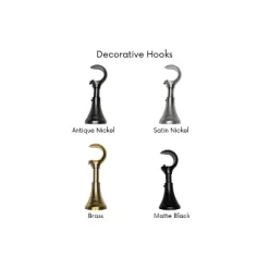 Linen Avenue Single Rod Upgraded Round Decorative Curtain Bracket -Northlight Store GUEST 42336986 996a 40c0 abd0 9be2c532f038