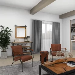 Wood Wall Mirror With Metal Hanging Rod Brown - Olivia & May -Northlight Store GUEST 43729c01 8dbe 4f43 a5ce b775ff082e8f