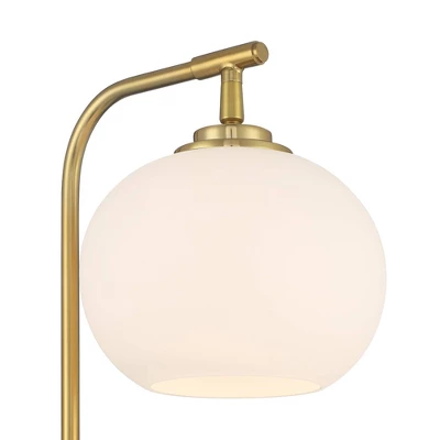 Possini Euro Design Barclay Modern Desk Lamp 23" High Warm Gold With USB Charging Port Frosted Glass Shade For Bedroom Living Room Bedside Office Kids 5 Possini Euro Design Barclay Modern Desk Lamp 23" High Warm Gold With USB Charging Port Frosted Glass Shade For Bedroom Living Room Bedside Office Kids - Image 5