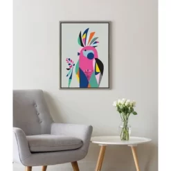 18" X 24" Sylvie Galah Framed Canvas Wall Art By Rachel Lee Gray - Kate And Laurel -Northlight Store GUEST 44e0a5ea 27ea 4ba5 ad24 8408b291d088