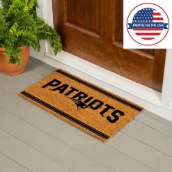 Evergreen New England Patriots Logo Turf Mat, Brown- 28 X 16 Inches Indoor Outdoor Doormat -Northlight Store GUEST 45a4cf2d 5cab 49ea ba78 93216d47b996